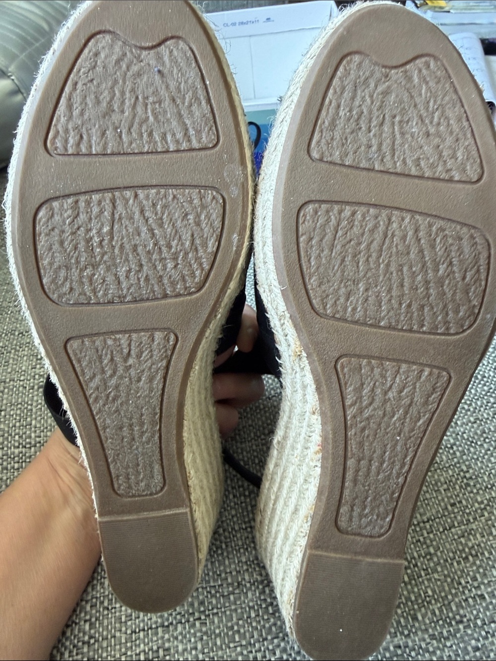 NEW in box White Mountain Gabbie Black Espadrille Wedge Sandal Size 10 - Picture 5 of 8